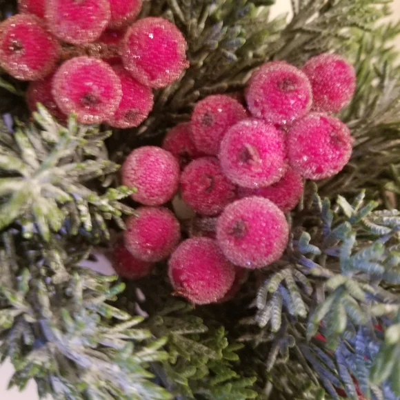 New Frosted Berry Fern Wreath - Picture 6 of 9